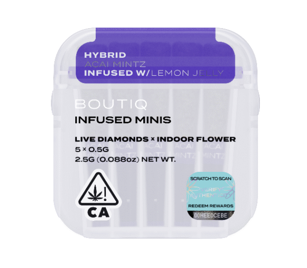 Boutiq Infused Minis Pre-Rolls – Acai Mintz x Lemon Jelly